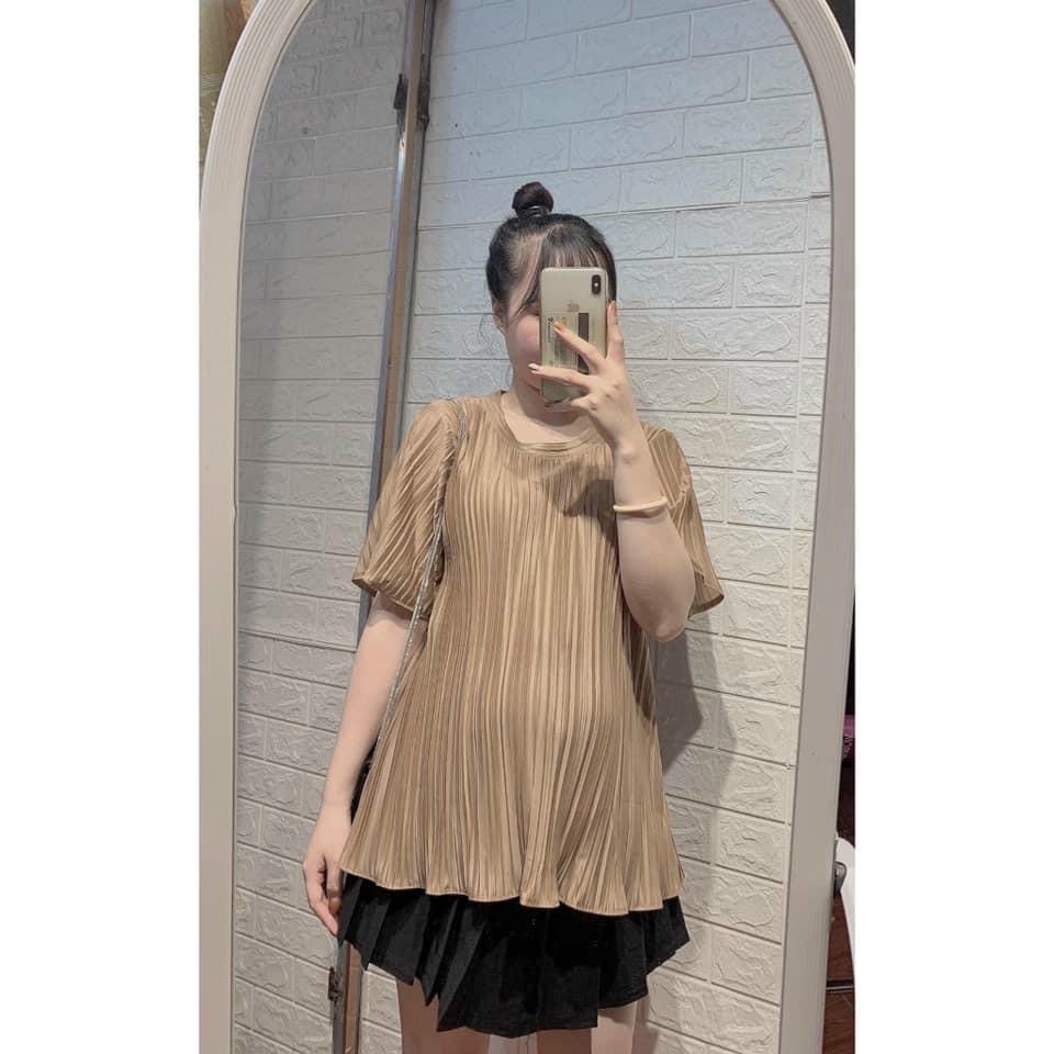 Áo bầu ngắn tay dập nhăn thời trang thiêt kế Mom and Baby M545