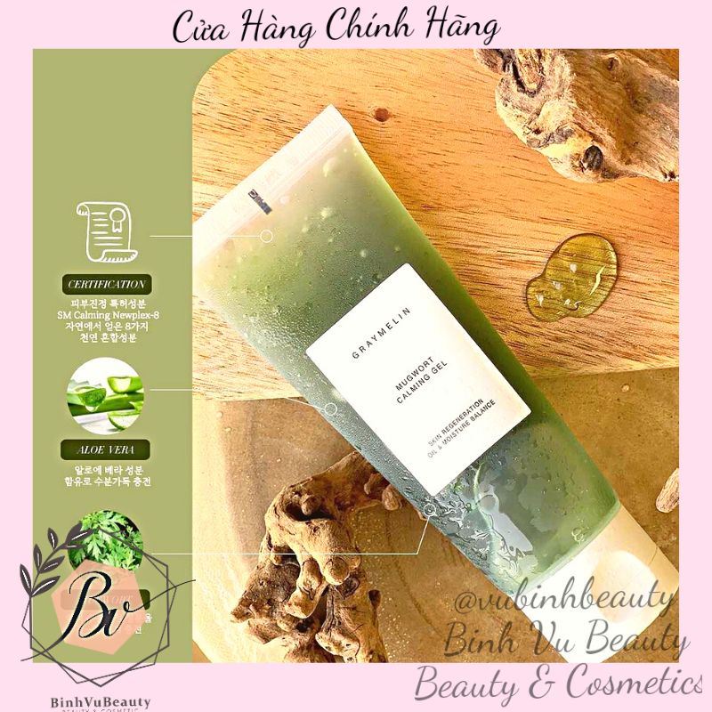 Kem Dưỡng Da Dầu Mụn Cấp Ẩm Trắng Da Phục Hồi Gel Ngải Nứu GRAYMELIN 100ML
