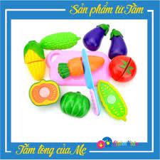 Bộ đồ chơi cắt hoa quả trái cây kèm rổ đựng cho bé