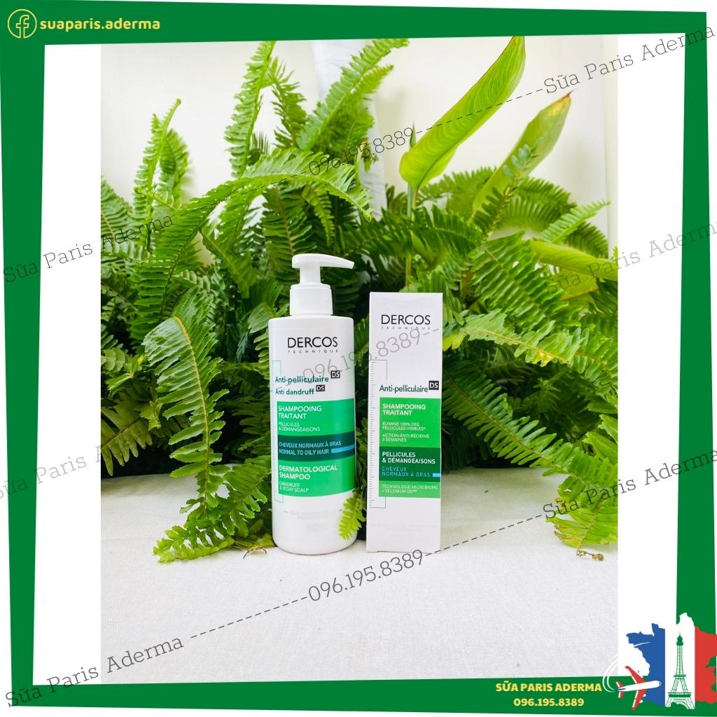 Dầu gội Vichy Dercos 390ml ngăn ngừa Gàu,nấm da đầu, hết dầu, hết bết dính dành cho tóc gầu và dầu