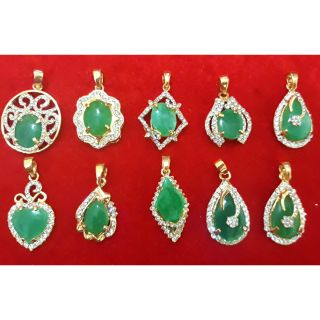 Sỉ 10 Mặt Dây Chuyền đá xanh ngọc lục bích