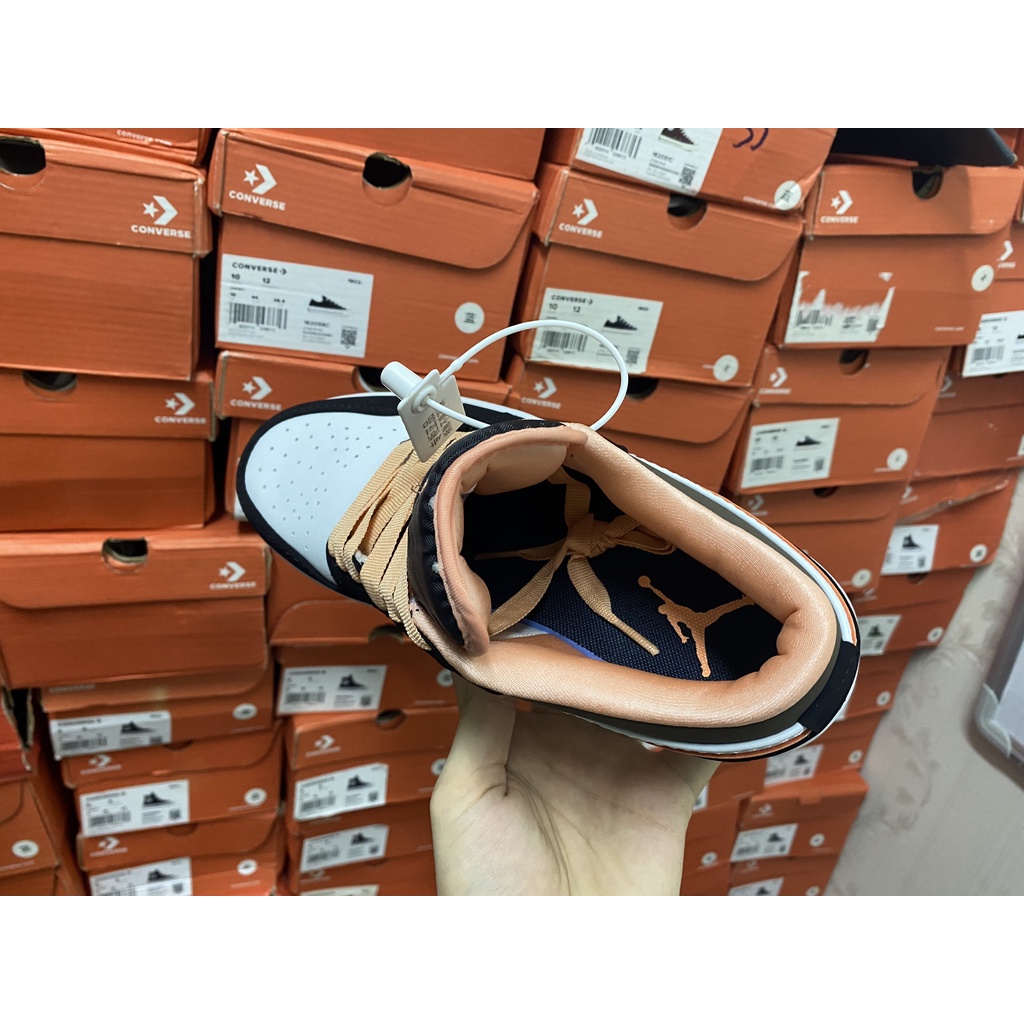 [FreeShip – ẢNH TỰ CHỤP] Giày thể thao Sneakers Jordan 1 Đen trắng kẻ hồng bản cao cấp | BigBuy360 - bigbuy360.vn