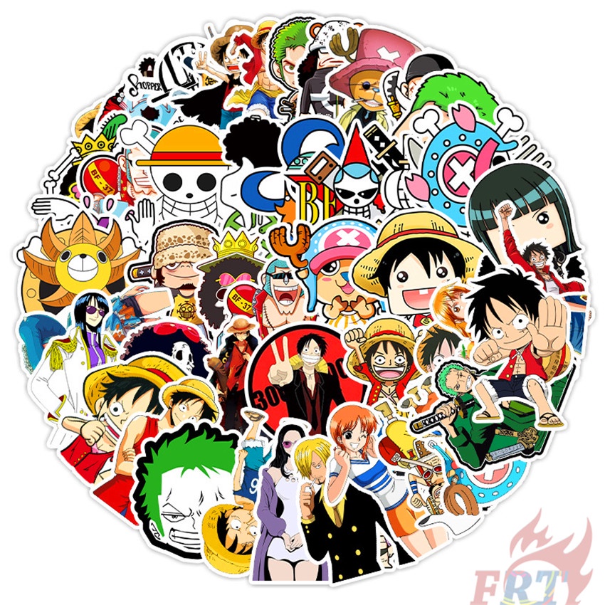 ❉ One Piece Series 04 Stickers ❉ 50Pcs/Set Anime DIY Fashion Waterproof  Mixed Luggage Laptop Skateboard Doodle Decals Stickers
