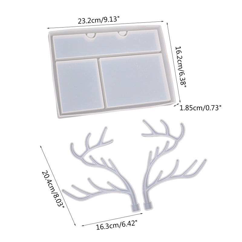 Khuôn Silicone Hình Nhánh Cây Sừng Hươu Dùng Làm Trang Sức DIY