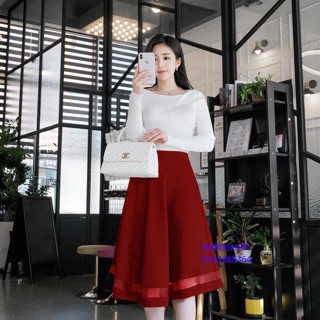 Chân váy xoè phối lưới