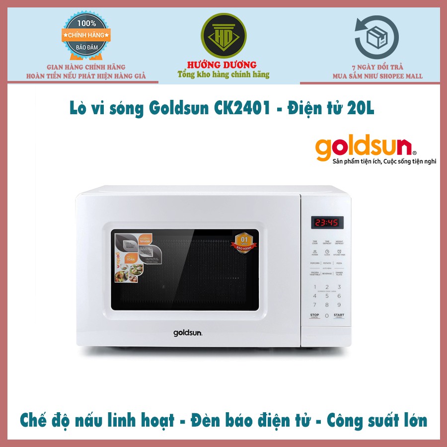 Lò vi sóng Goldsun CK2401 - Điện tử 20L - Công suất 700W