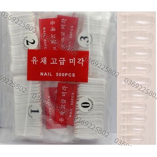[Xả lỗ móng nối] Móng tay giả 500 cái/bịch, 500 frech đầu móng
