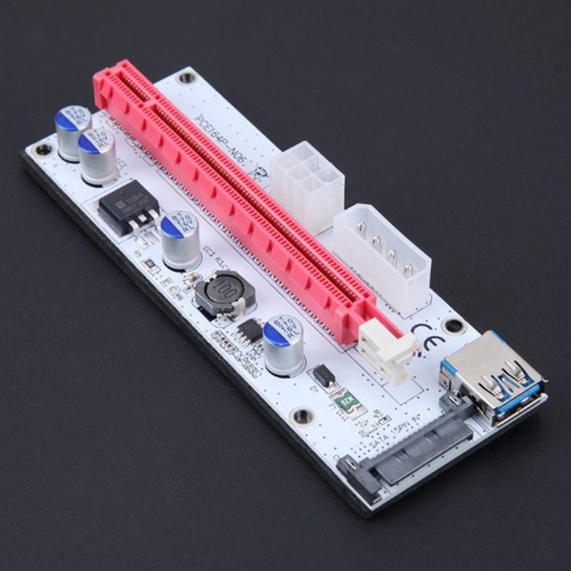 Card Mở Rộng PCI-E 1X Sang 16X 4Pin 6Pin Cho Đèn LED US