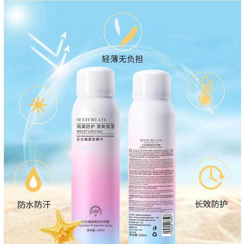 Chống Nắng Dạng Xịt Maycreate Nâng Tone Da Tức Thì Auth Nội Địa | BigBuy360 - bigbuy360.vn