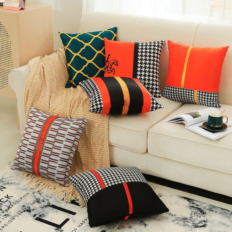 (In 2 mặt cao cấp) Gối tựa lưng, trang trí sofa, nhà cửa, văn phòng 2 mặt cao cấp M7