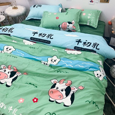 chăn ga💖FREESHIP💖bộ chăn ga 3 món họa tiết chú bò lục lạc CHANGALLU1 set bao gồm 1 chăn 1 ga 2 gối 1 gối ôm | BigBuy360 - bigbuy360.vn