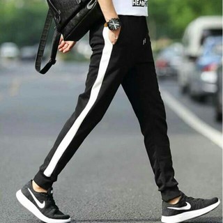 QUẦN THỂ THAO NAM PHỐI SỌC BÓ ỐNG, CHẤT THUN THỜI TRANG BTQ123