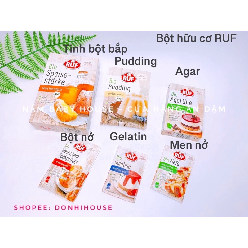 Set bột làm bánh cho bé ăn dặm: bột mì hữu cơ, bột năng hữu cơ