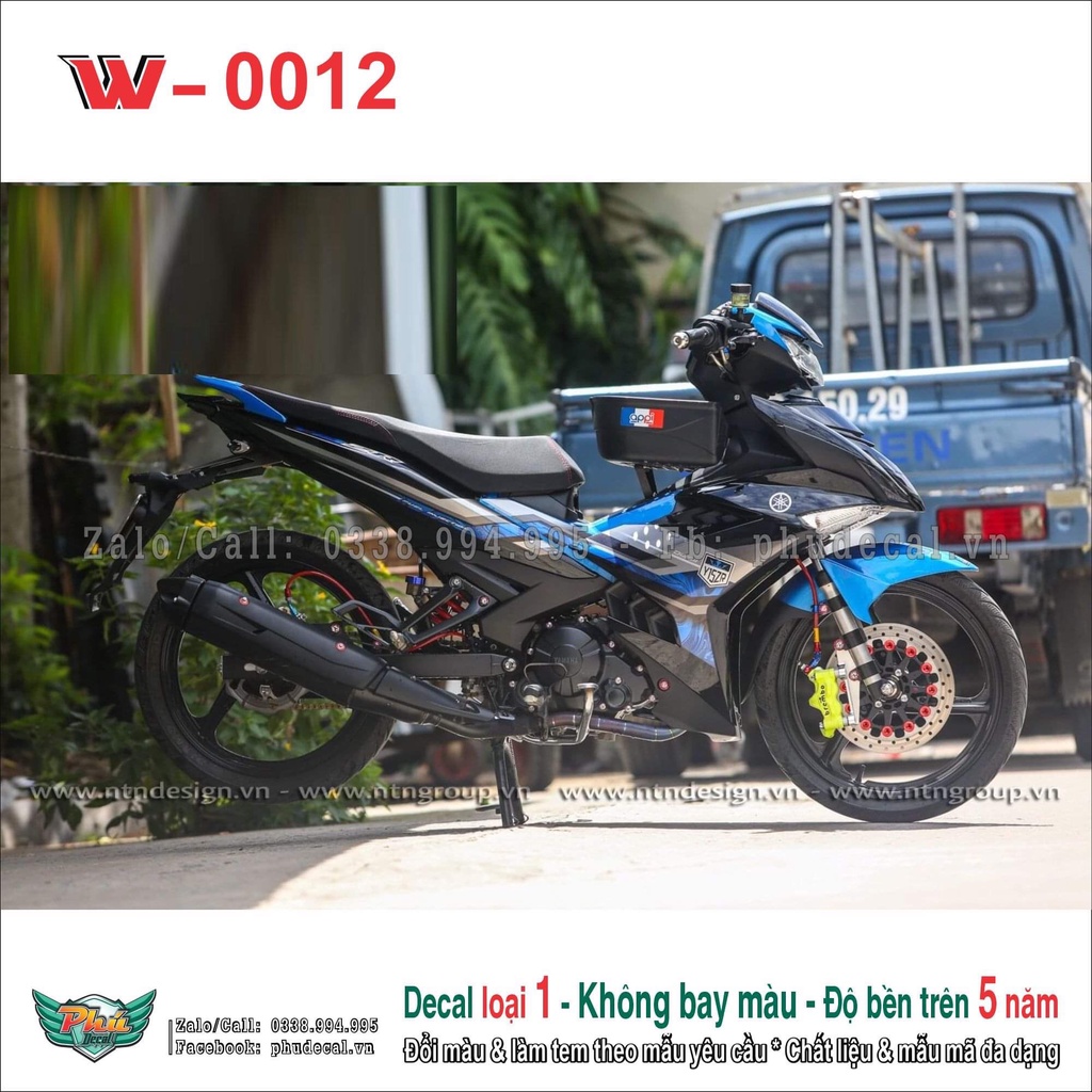 Tem rời Exciter 150 đen xanh 2022 (11)