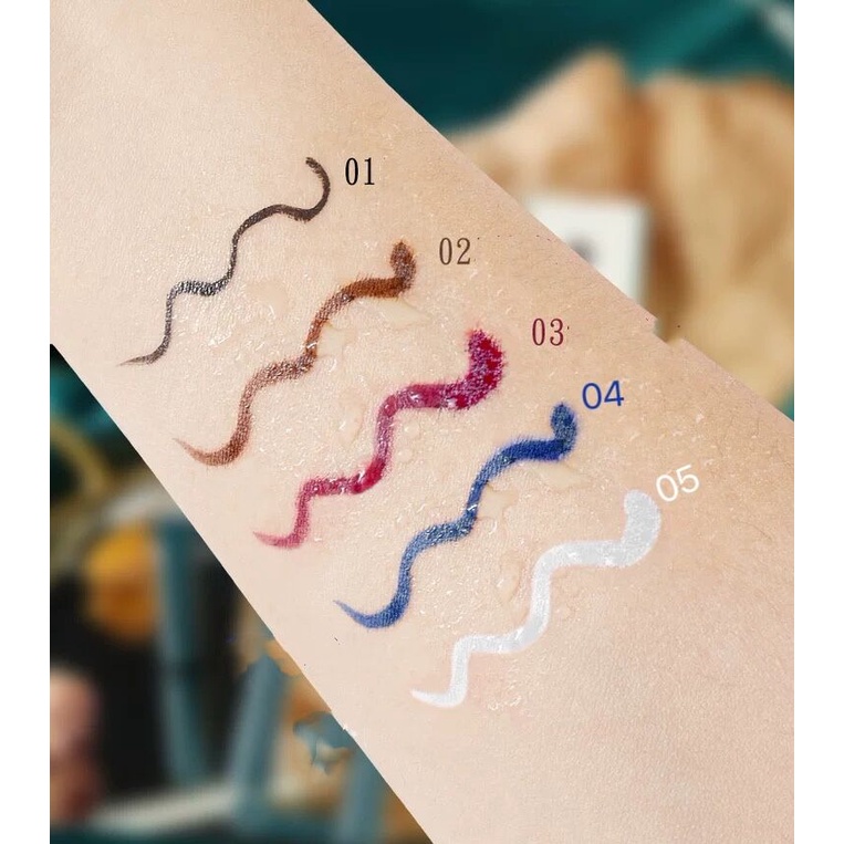 Bút kẻ mắt dạng lỏng 5 màu tùy chọn chống thấm nước chống nhòe trang điểm lâu trôi