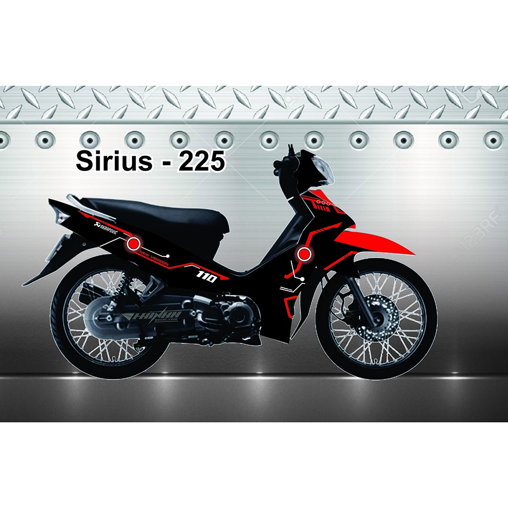 Tổng hợp các mẫu decal tem trùm Sirius đen chỉ đỏ