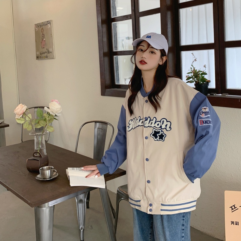 Áo khoác SUXI tay dài phối nút thiết kế thời trang mùa thu theo phong cách Hàn Quốc cho nữ