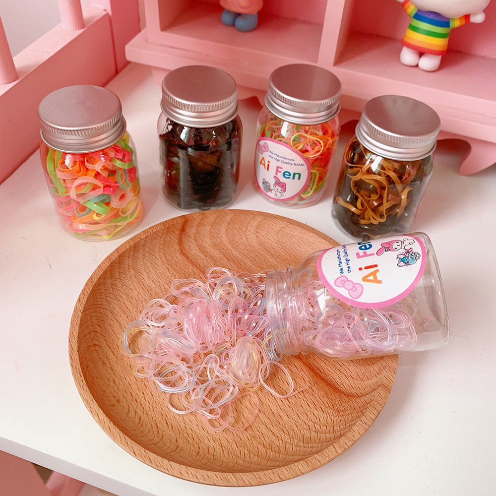 1 Lọ Dây Thun Buộc Tóc Nhiều Màu Sắc Dùng 1 Lần Dành Cho Trẻ Em