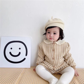 Set len dạ ziczac bé gái