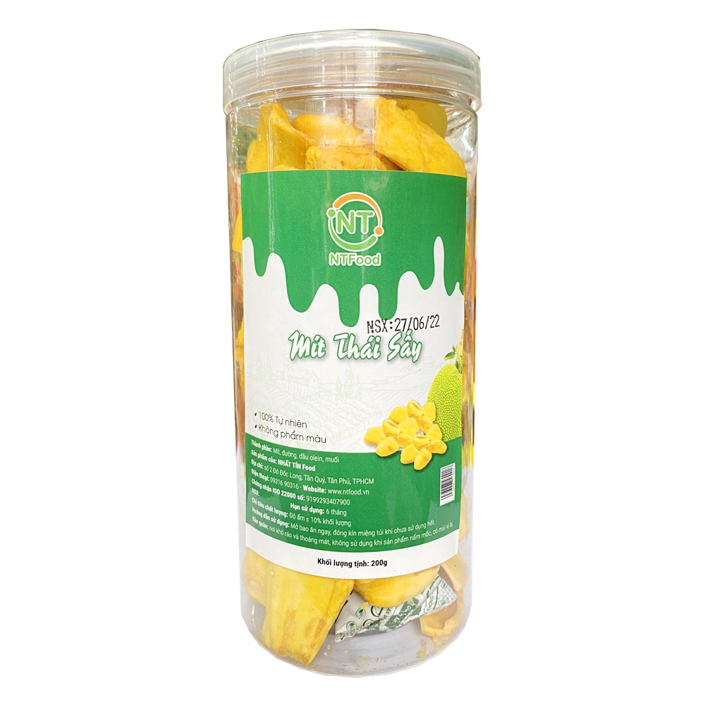 Mít Thái sấy giòn loại A NTFood Hũ 250gr - Nhất Tín Food