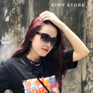 Kính mát thời trang nữ bản to gọng nhựa chống tia UV F21 full hộp