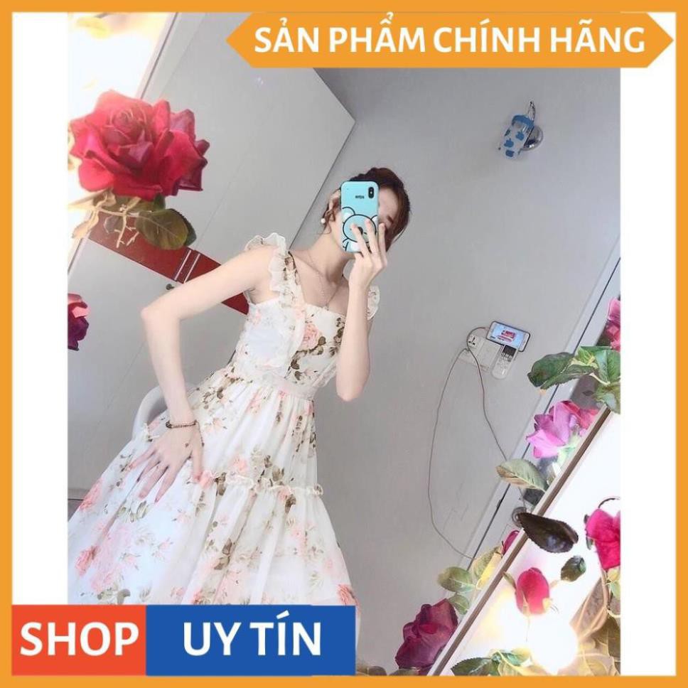 Đầm Váy Voan Hoa Cánh Tiên Xếp Tầng, Đa Dạng Màu Sắc (Xanh, Trắng, Vàng) Thời Trang Nữ  ྇ ་