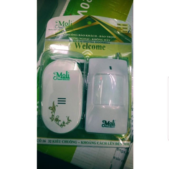 (Mới) Chuông Cửa Báo Khách Moli B3 Chính Hãng Bh 1 Năm
