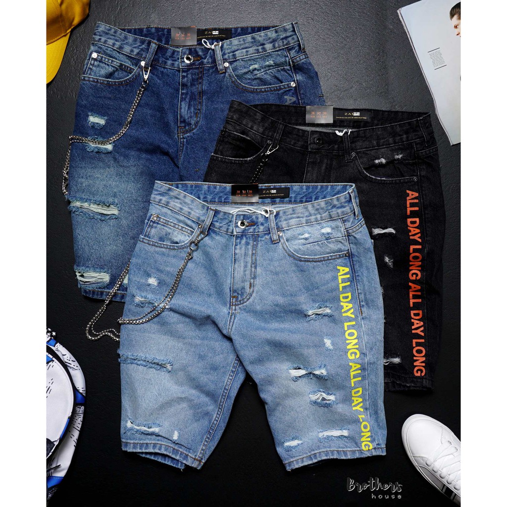 Quần đùi Jeans Nam Zara cao cấp