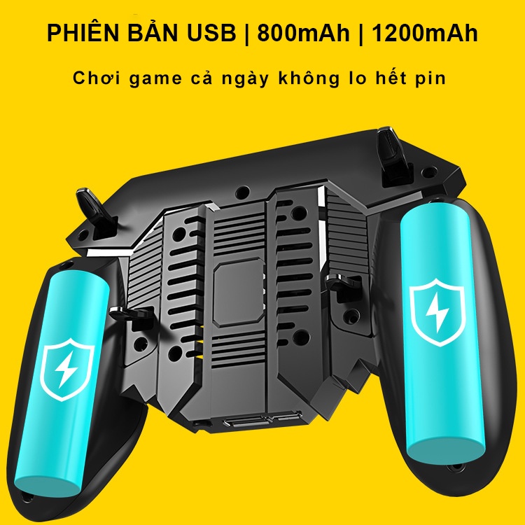 Tay cầm chơi game điện thoại SIDOTECH Memo AK77 hỗ trợ 6 ngón bắn PUBG / FREE FIRE / ROS phù hợp điện thoại smartphone