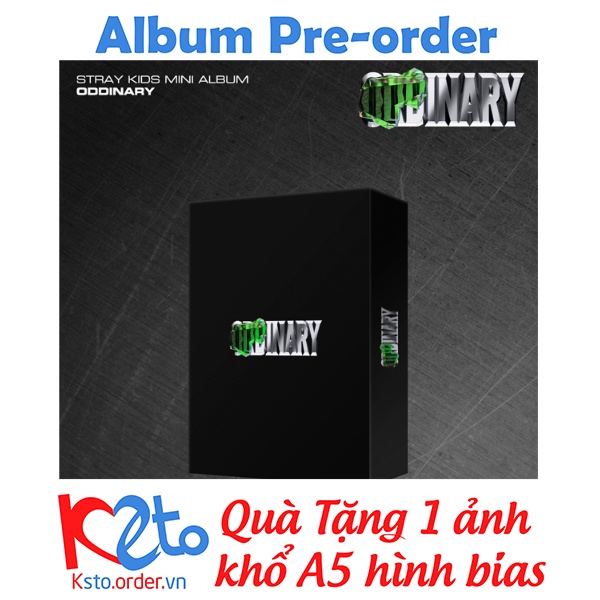 Album Stray Kids - ODDINARY (FRANKENSTEIN) + Quà 1 ảnh khổ A5 hình bias (ghi chú khi đặt hàng)