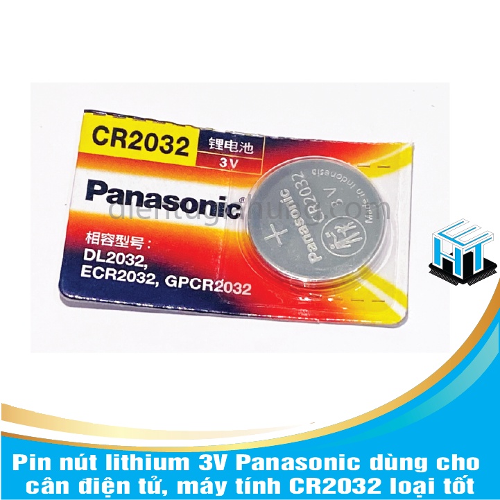 1 viên Pin nút lithium 3V Panasonic dùng cho cân điện tử, máy tính CR2032 loại tốt