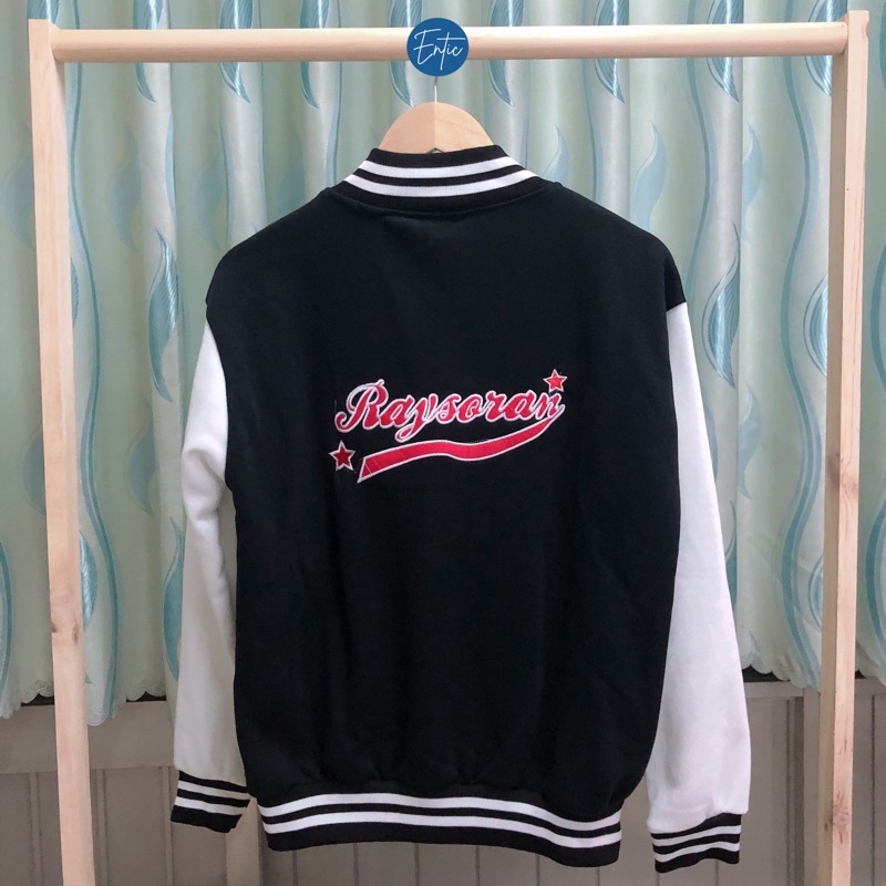 [sẵn] Áo Khoác Bomber Varsity Freesize Nữ Phong Cách Hàn Quốc Chất Nỉ Dày Dăn [Kèm Ảnh Thật]