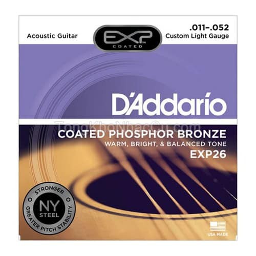 Dây guitar Aucostic D'Addario EXP 26 (cỡ 11-52)