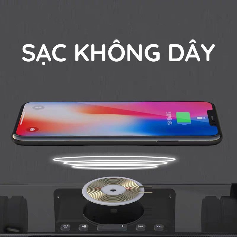 Loa Bluetooth Công Suất 20W, Hỗ Trợ Kết Nối TV, Màn Hình Led Hiển Thị Giờ, SUPER BASS Âm Thanh Vòm 3D