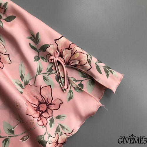 Đầm ngủ hai dây viền ren in hoa gợi cảm cho nữ