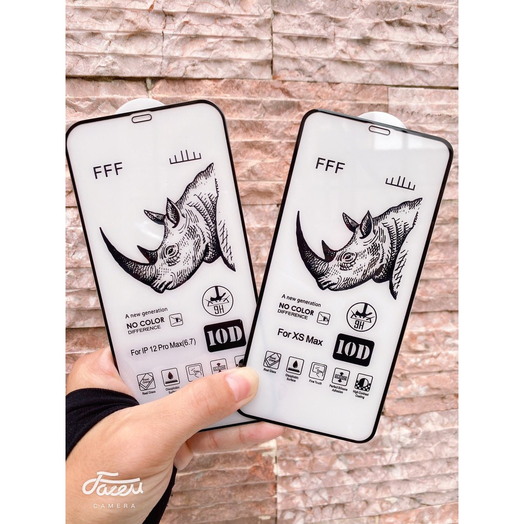 ⭐️ Cường Lực IPhone ⭐️ Cường Lực Full 10D Tê Giác FFF, Hàng Loại 1, Chất Lượng Tốt, Keo Chuẩn, IP 6->12Promax