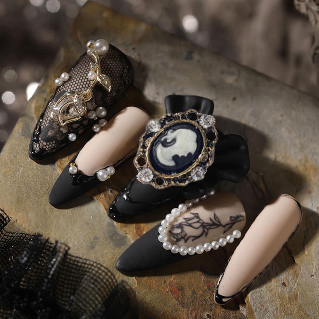 Phụ Kiện Trang Trí Móng Tay Nghệ Thuật Bằng Hợp Kim Phong Cách Nhật Bản