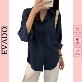 Áo sơ mi nữ kiểu công sở dài tay đẹp form rộng phong cách ulzzang EVADO SM01