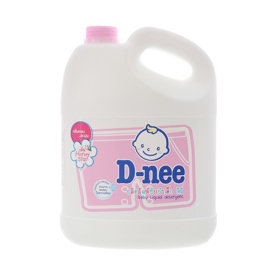 Nước giặt cho bé D-nee can 3 lít (xanh, tím, trắng, hồng)