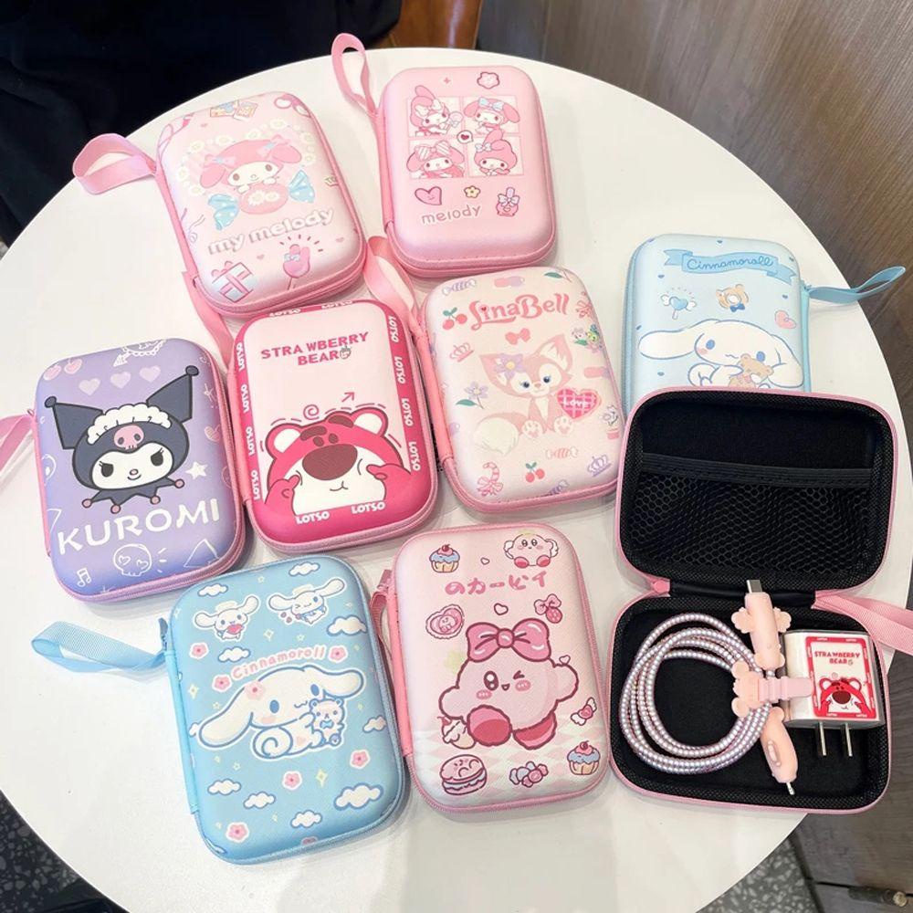 Hộp Cứng Đựng Tai Nghe Có Khóa Kéo Họa Tiết Hoạt Hình Melody Kirby