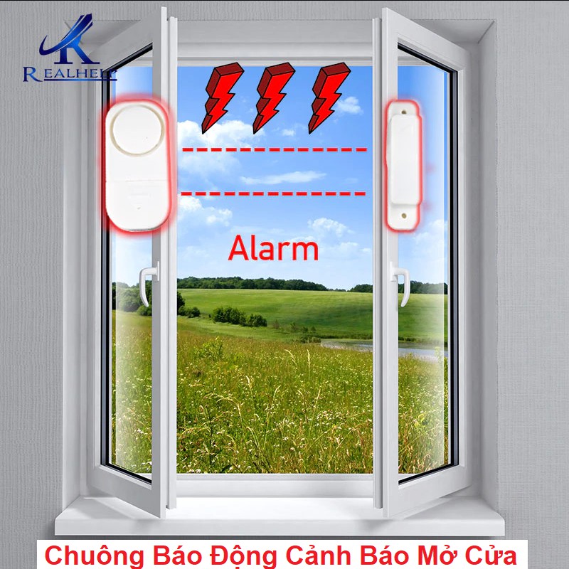 2 Bộ Chuông Báo Động, Cảnh Báo Cậy/Mở Của Trái Phép, Chuông An Ninh, Cảnh Báo Bằng Tiếng Ồn Lớn 90dB, Chống Trộm Giá sỉ