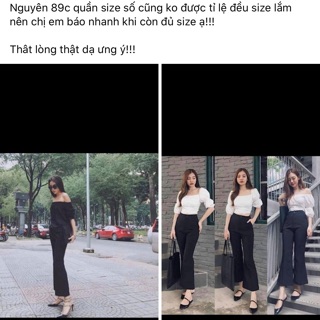 Quần vải ống suông loe hàng dư xịn