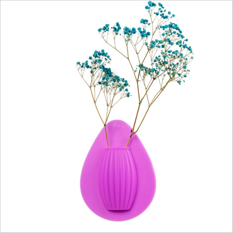 Chậu hoa silicon dán tường dùng trang trí xinh xắn