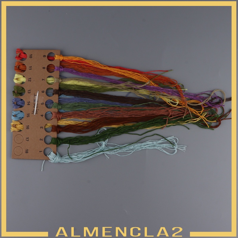 [ALMENCLA2] Stamped Embroidery Kit For Beginner Colorful Life Pattern DIY Home Decor 1