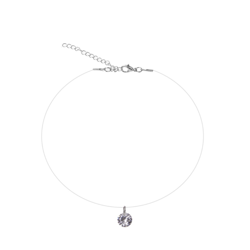 Vòng Cổ Choker Trong Suốt Đính Đá Zircon Thời Trang Cho Nữ