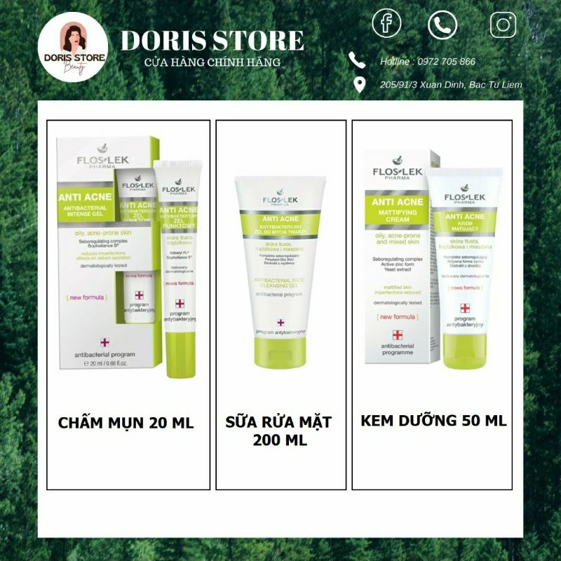 [Có tách lẻ ] Bộ sản phẩm Floslek Anti Acne cho da mụn | BigBuy360 - bigbuy360.vn