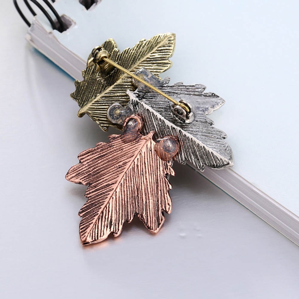 Trâm Cài Áo Hình Lá Phong Bằng Hợp Kim 1 Cái