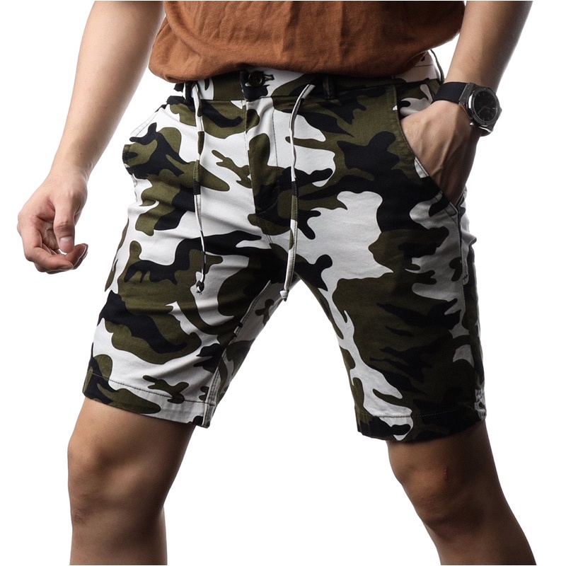 Quần short kaki rằn ri_camo