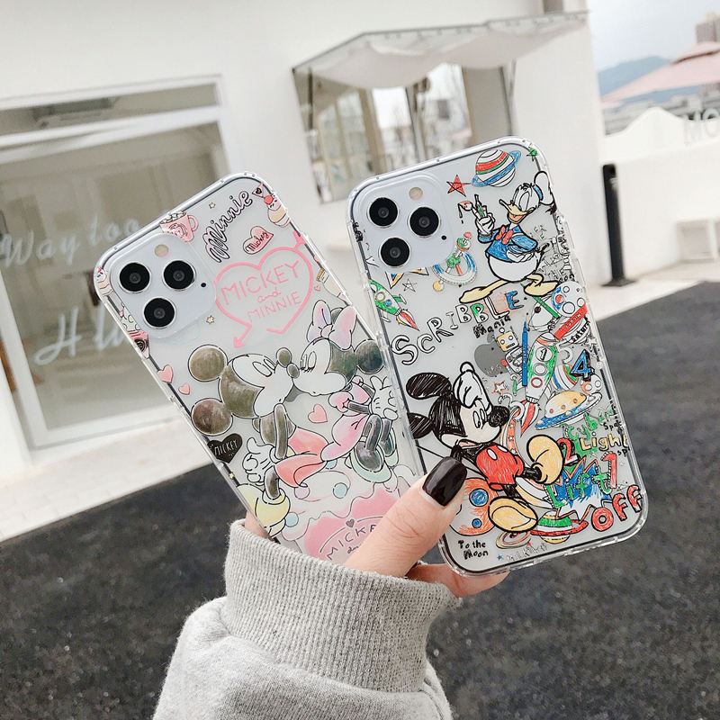 Ốp Điện Thoại In Hình Chuột Mickey / Minnie / Vịt Donald Đáng Yêu Cho Iphone Xs Pro Max Se2 I7 I8 I6 Donald Duck