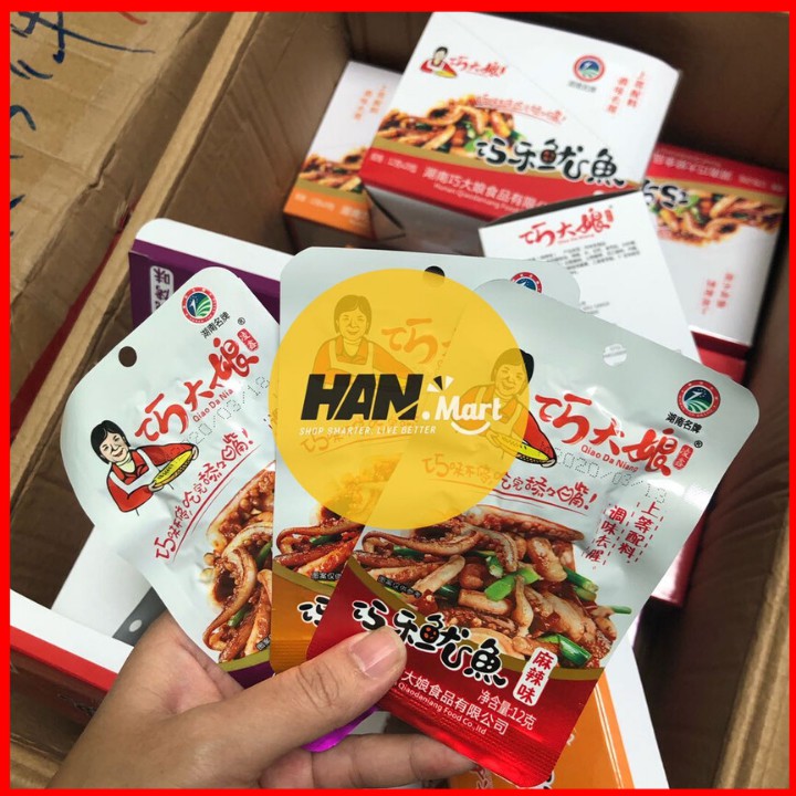 [Hàng có sẵn] Mực cay tứ xuyên 12 gram ăn vặt sẵn ngon giòn siêu hot cay date mới | BigBuy360 - bigbuy360.vn